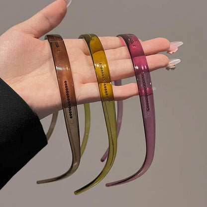 Trendy Acrylic Sunglasses Frame Hairbands - Toothed Headband for Women, Anti-Slip Hair Hoop, Fashion Hair Accessories