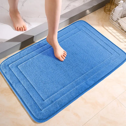 Non-Slip Bathroom Mat - Soft, Comfortable Absorbent Floor Carpet, Machine Washable & Quick-Dry Shower Room Doormat