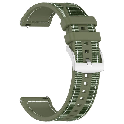 22mm Silicone & Nylon Composite Watch Band for NORTH EDGE APACHE-46 Smartwatch – Sport Replacement Bracelet Strap Correa