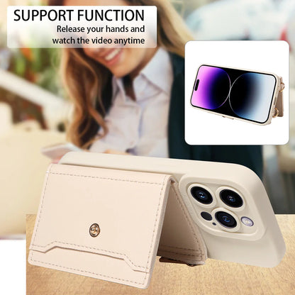 Faux Leather Crossbody Wallet Case for iPhone 16 Pro Max/15/14/13/12/11/XS Max/XR/7/8 Plus – Anti-Drop Phone Cover with Mirror & Card Holder