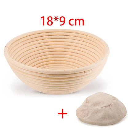 Handmade Natural Rattan Bread Proofing Basket — Wicker Dough Fermentation Banneton for Sourdough Baking