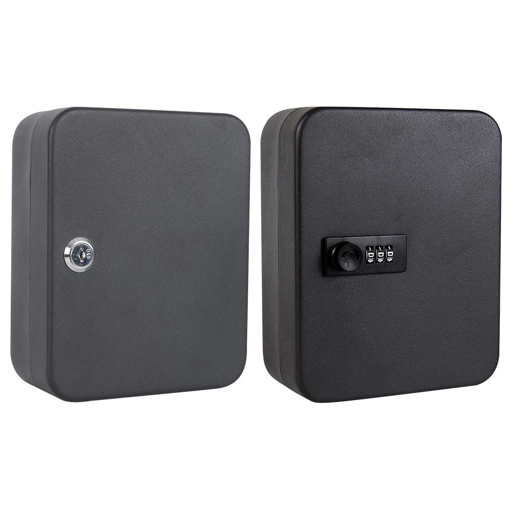 Combination Key Cabinet – Wall-Mounted 20 Key Organizer with Key/Code Lock for Secure Key Storage