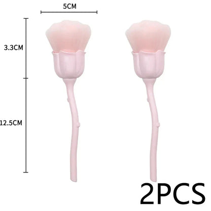 Rose Nail Dust Brush - Soft Manicure & Nail Art Cleaning Brush