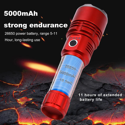 Shanbao 4000LM Zoomable Flashlight - High-Power Rechargeable LED Torch with Adjustable Focus