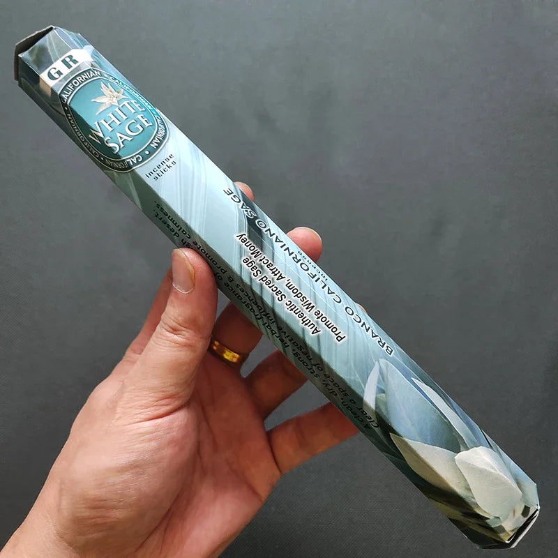 20 Sticks Indian Incense – White Sage, Lavender, Yoga & Sea Breeze Scents for Meditation, Air Purification & Aromatherapy