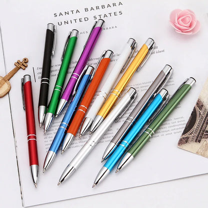 50PCS Custom Metal Ballpoint Pens — Personalized Engraved Logo Advertising Pen, Ideal Gift and Promotional Item