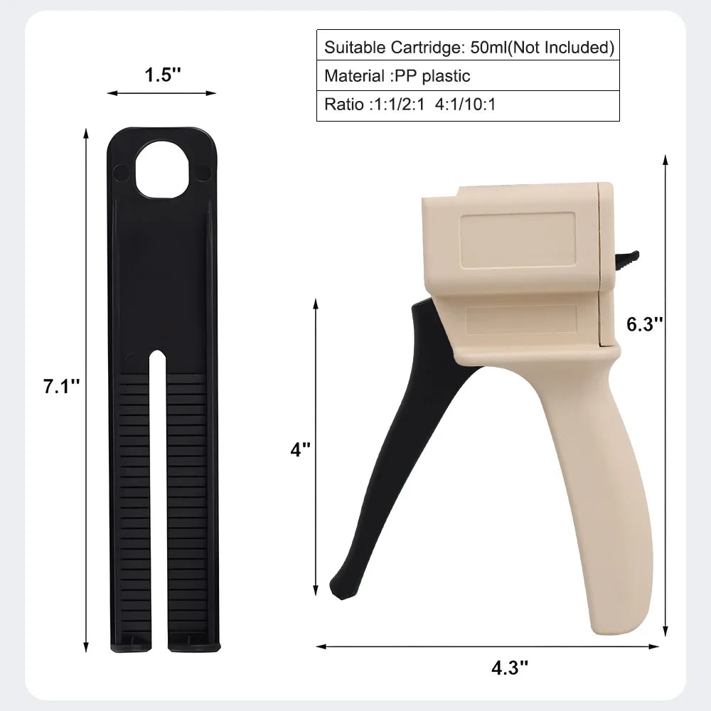 Dental Impression Mixing & Dispensing Gun – 4:1/10:1 Silicone Rubber Dispenser for Dentist Tools, Denspay Universal Gun
