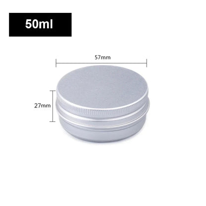 1/5/10pcs Empty Silver Aluminum Tins – 5-250ml Screw Top Round Containers for Candles, Spices & Storage