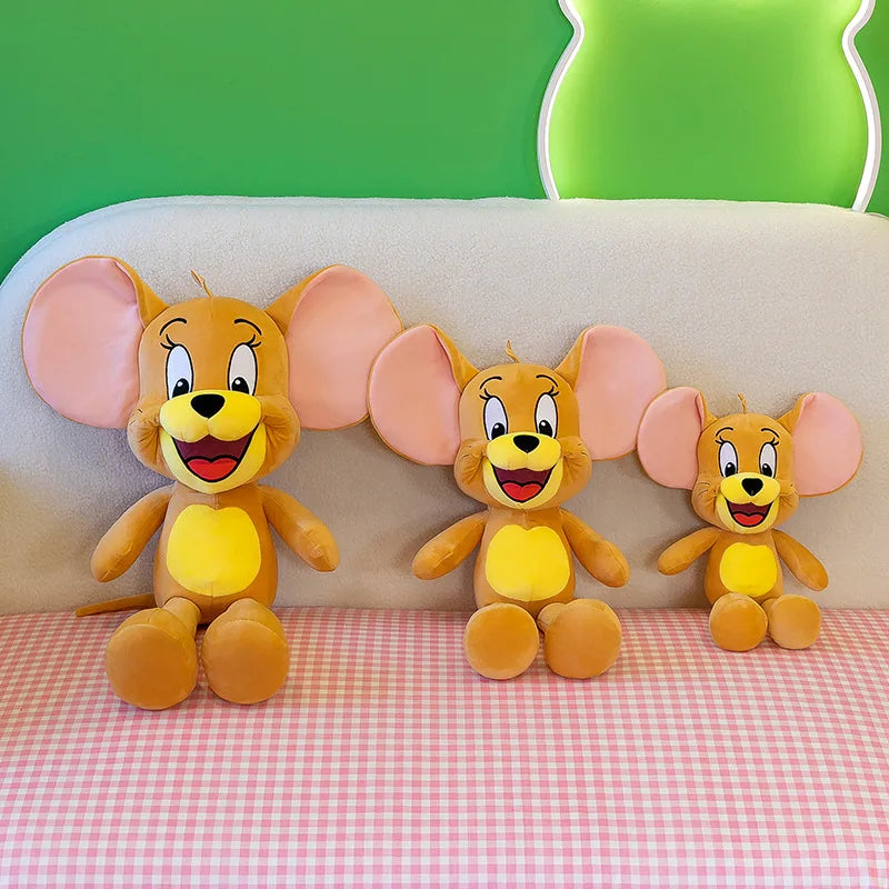 35/45/65cm Cute Cat & Mouse Plush Doll — Large Tom & Jerry Cartoon Stuffed Toy, Children's Soothing Companion Gift