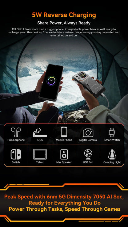Blackview XPLORE 1 Pro Rugged Smartphone – Android 15, 6.78" 2.4K, 12GB+256/512GB, 20000mAh with FLIR Thermal Imaging