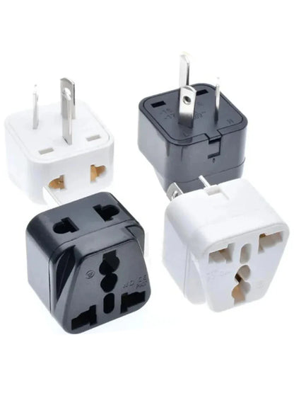 Universal 2-in-1 Plug Adapter – CN, US, UK, EU to AU Converter Socket for Australia & New Zealand Travel, 10A (White/Black)