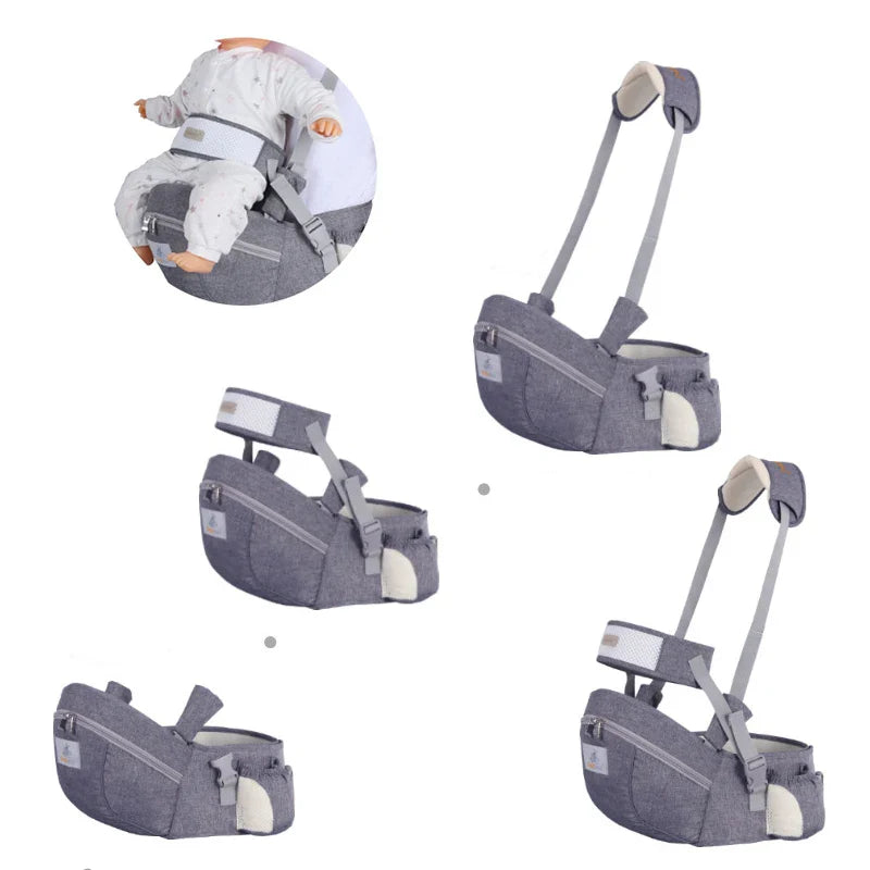 Ergonomic Baby Carrier Hip Seat – Portable Infant Waist Stool Sling, Front-Facing Kangaroo Wrap for Comfortable Baby Wearing Gear