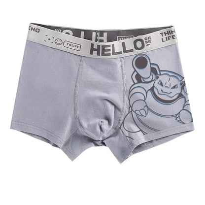 Pokémon Anime Boxer Briefs - Men’s & Boys’ Charmander, Charizard, Bulbasaur, Gengar & Pikachu Underwear