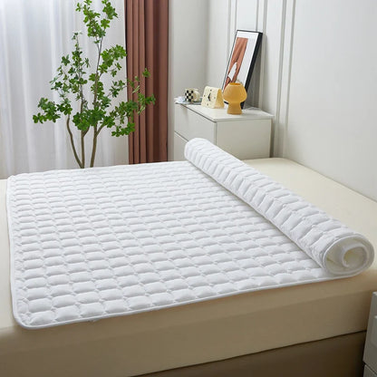 Waterproof Quilted Mattress Protector — Thickened, Breathable Topper for Single & Double Beds