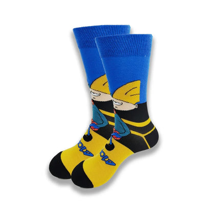 Spring and Autumn Cartoon Movie Character Socks for Men & Women – Funny Fashion High Quality Crew Tube Socks, Unisex Casual Cotton Socks