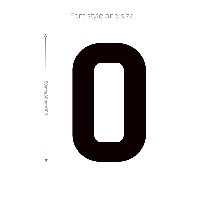 3D Mirror Acrylic Alphabet Wall Stickers – Black English Letters & Numbers for Personalized Door & Room Decor