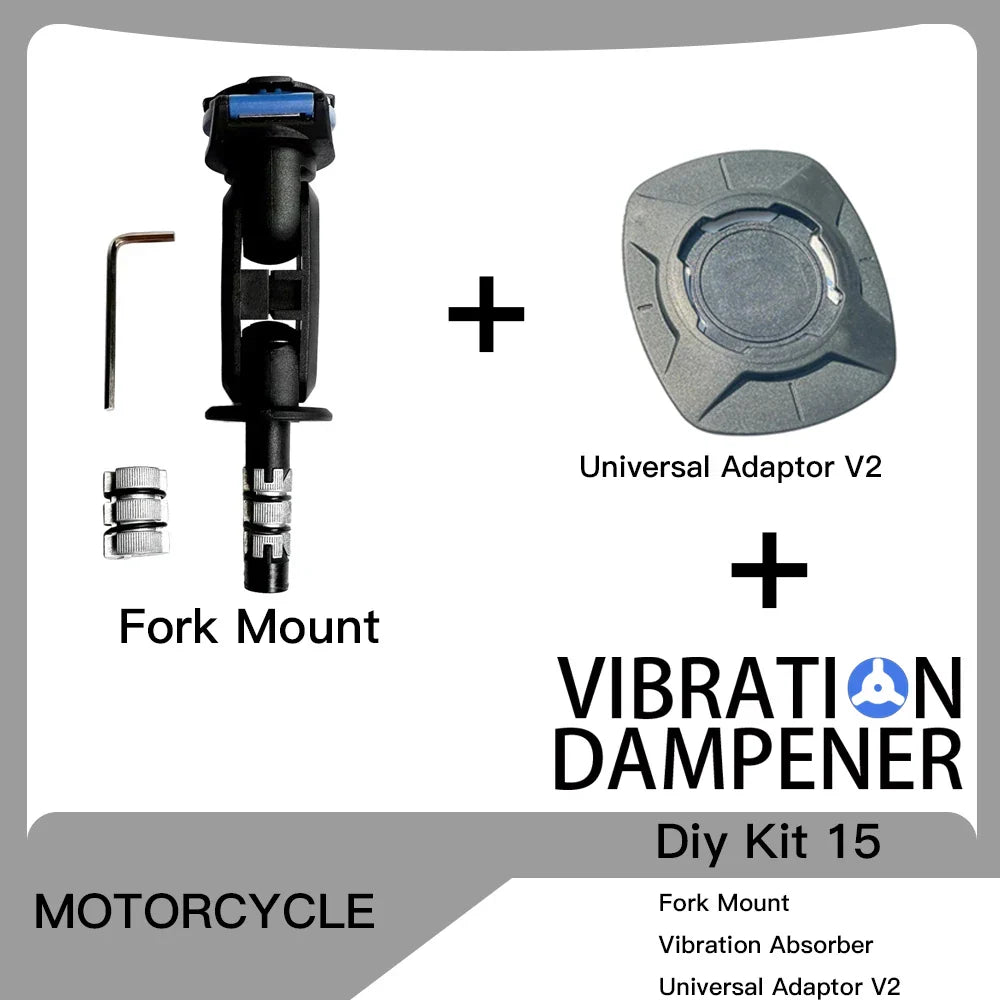 Motorcycle Fork Mount Phone Holder – PRO Adjustable Phone Mount for Bikes