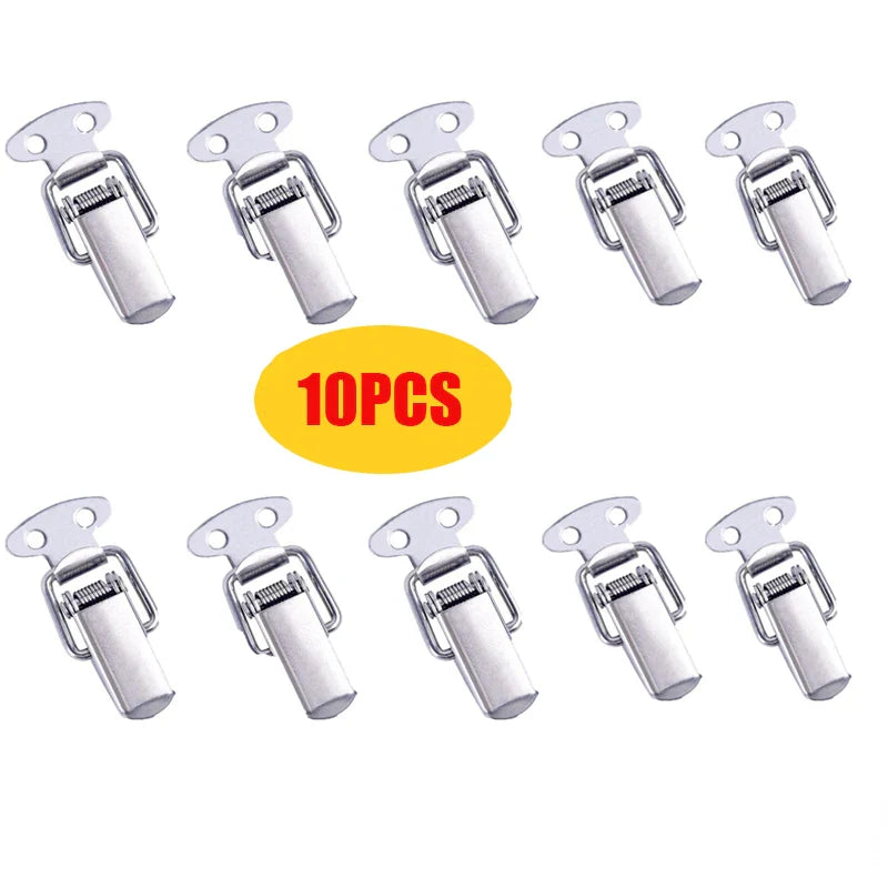 1/10PCS Mini Toggle Latches - Spring Loaded Clamp Clip, Box Latch Catch, Tension Lock Lever Clasp & Crate Snap Lock Closures