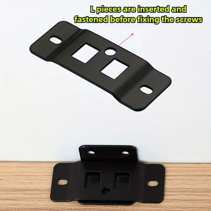 10Pcs Heavy-Duty L-Shaped Furniture Brackets with Screws – Durable Cabinet Support Racks for Easy Installation and Home Repair