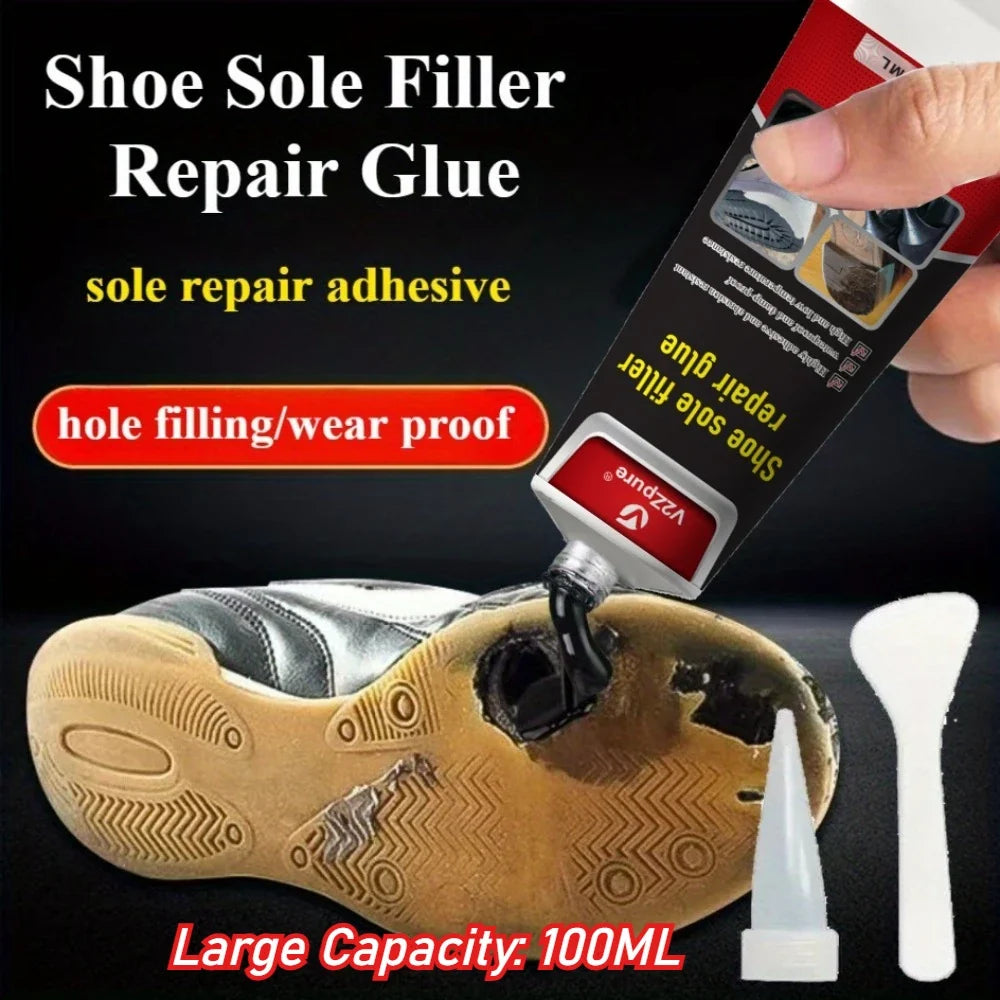 Waterproof Shoe Sole Repair Glue - Strong Durable Rubber Repair Sealant Paste for Crack Filling