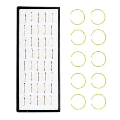 Women’s Crystal Stainless Steel Nose Stud – Hypoallergenic 1.8mm Straight, L, or Screw Nose Ring Jewelry