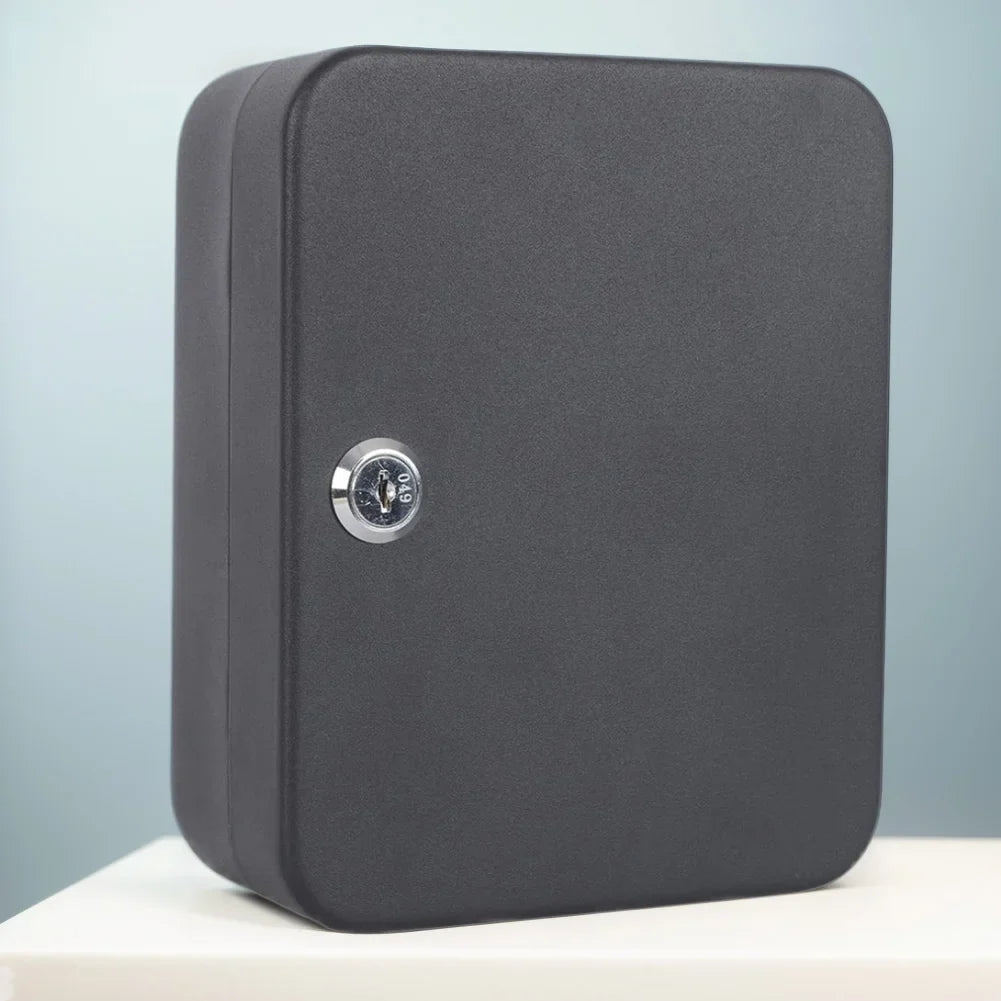 Wall-Mounted Key Cabinet with Lock & Code – 20 Key Organizer & Locking Key Holder Box