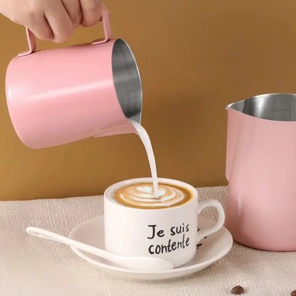 350/600ML Stainless Steel Milk Frothing Pitcher – Precision Scale Latte Jug for Coffee, Barista & Professional Cafe Use