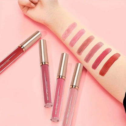 Matte Lip Gloss Set – AB Two-Pack Red Lip Gloss, Long-Lasting & Non-Staining