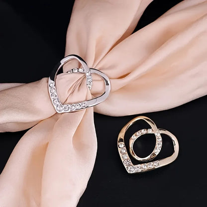 Metal Ring Waist & Scarf Button – Fashion Corner Hem Brooch, Waist Knotted Buckle, T-Shirt Fixing Accessory for Women & Girls