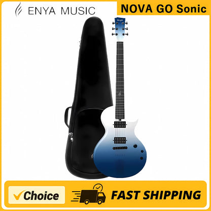 ENYA Nova Go Sonic Carbon Fiber Electric Guitar - Lightweight, Durable, with Bag, Ideal for Beginner Adults