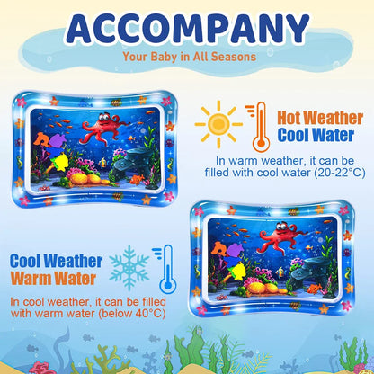 Inflatable Red Octopus Water Play Mat for Toddlers - PVC Cushion for Early Education and Fun