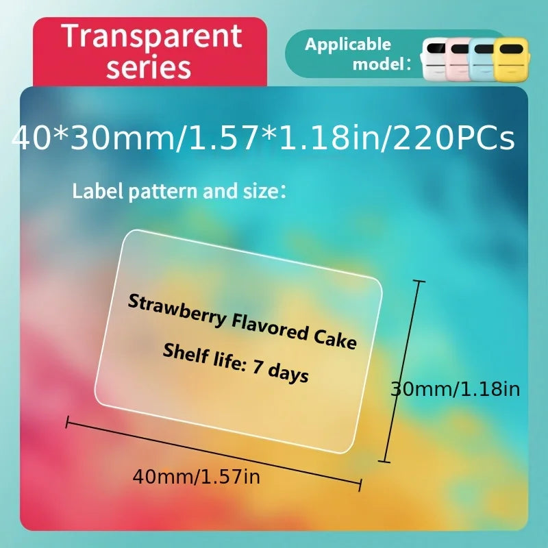 P50 Mini Portable Wireless Thermal Label Printer – Supports 12-50mm Colorful Thermal Paper