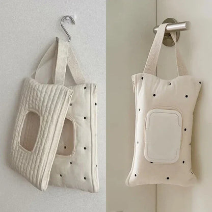 Baby Car Mounted Tissue Box Holder - Cute Portable Stroller Tissue & Diaper Bag Organizer for Car, Cart & Travel Accessories