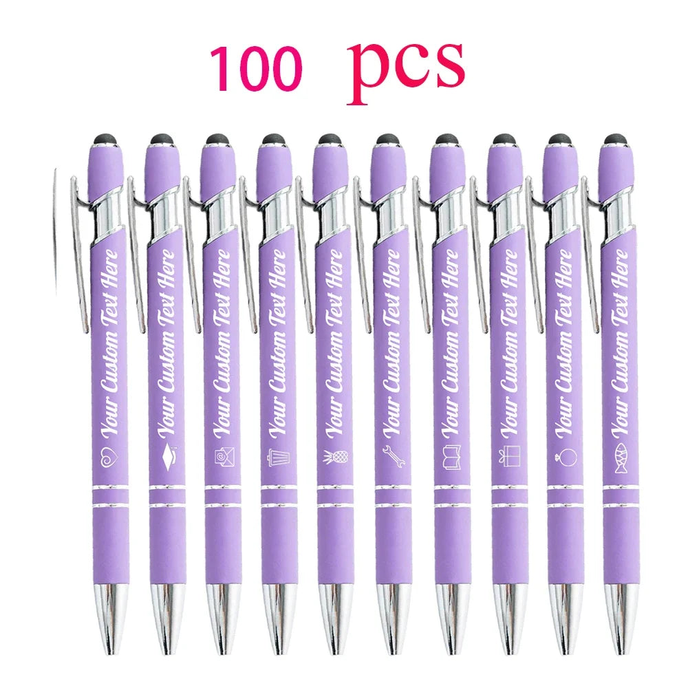 Customized Ballpoint Pen with Stylus - Personalized Metal Name & Logo Pen for Business, Graduation & Gifts