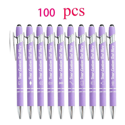 Customized Ballpoint Pen with Stylus - Personalized Metal Name & Logo Pen for Business, Graduation & Gifts