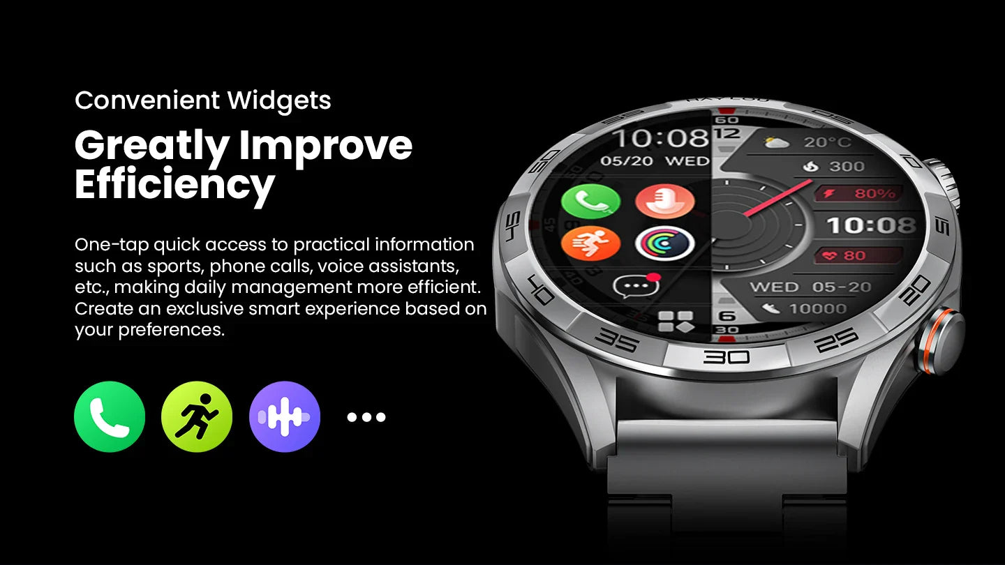 HAYLOU Solar 5 Smartwatch — 1.58" AMOLED, Voice Calling, 24H Health & Sports Tracker for Men