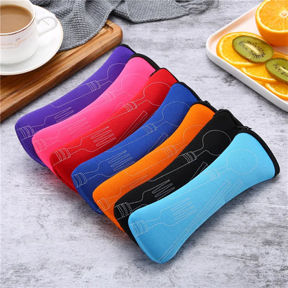 Portable Tableware Storage Bag – Cutlery Packaging Pouch for Forks, Spoons, Knives, Travel Dinnerware Case with Zipper