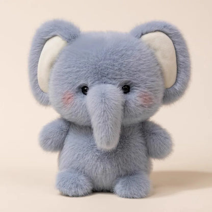 16cm Cute Plush Companion Doll - Anime Elephant, Rabbit, Bear & Panda Soft Desk Toy Gift