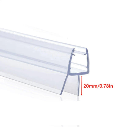 Shower Door Bottom Seal Strip – 4-6mm Frameless Glass Bathroom Door Sweep 50cm 2pcs