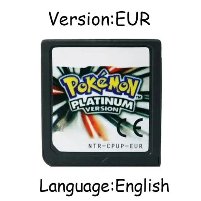 Pokemon Series DS Game Cartridge – Platinum, Pearl, Diamond, HeartGold, SoulSilver, Multilingual for NDS/3DS Consoles