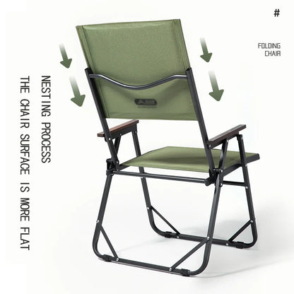 BISINNA Outdoor Folding Camping Chair – Portable Lightweight Lounge Chair for Picnic, Beach, Hiking & Trekking Travel Gear