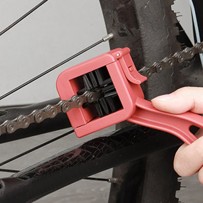 Motorcycle & Bicycle Chain Brush Cleaner — Plastic Scrubber for Chain Cleaning, Outdoor Road Maintenance Tool