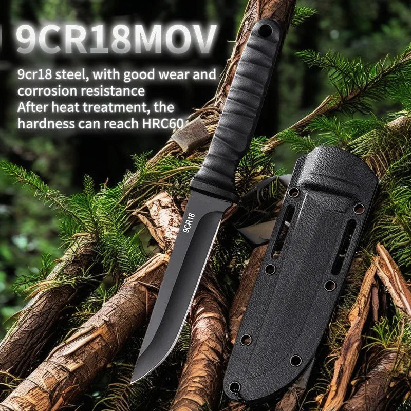 5Cr15Mov Stainless Steel Meat Cleaver & Boning Knife – Sharp Fishing Knife with Holster, Multifunctional Vegetable Peeler