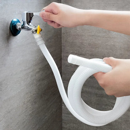 1–4M White Drain Hose Pipe — Extension Tube for Air Conditioner, Washing Machine & Kitchen Faucet