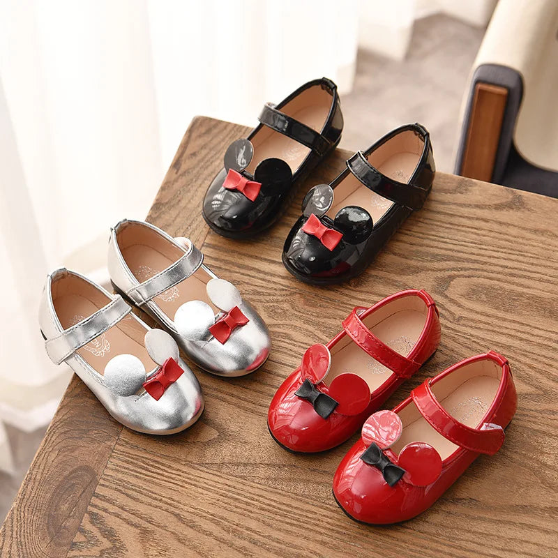 Baby Girls Patent Leather Flats - Soft PU Princess Shoes for Casual & Everyday Wear, Sizes 21-30