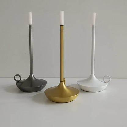 Rechargeable LED Candlelight Table Lamp - Touch Control Night Light for Restaurant, Bar & Desktop Decor