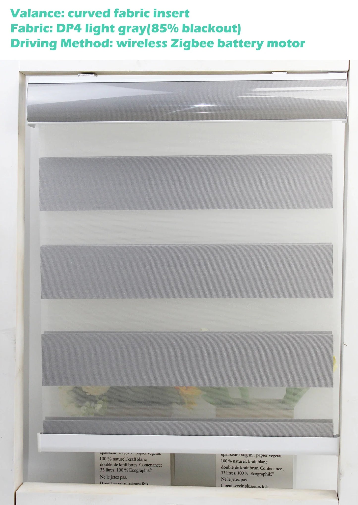 Decopedia Custom Made Zebra Blinds – Motorized Roller Blackout Day & Night Window Blinds for Sliding Doors