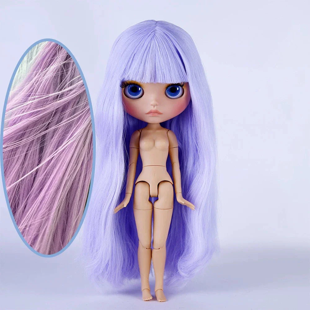 ICY DBS Blythe Doll – 30CM Tan Skin Matte & Glossy Face, Pouting Lips, 19-Joint BJD DIY Costume Doll Gift