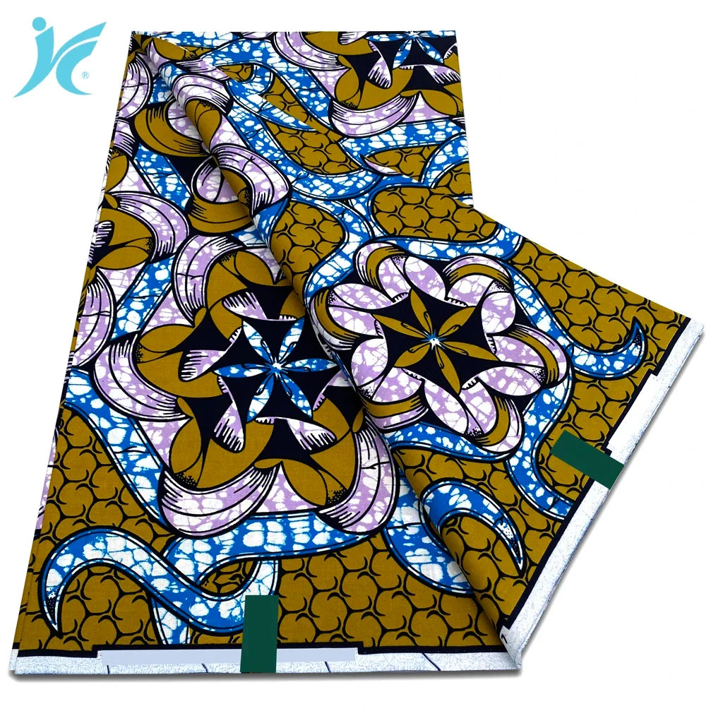 African Real Wax Print Fabric - 100% Cotton Ankara Sewing Material Wholesale Quality