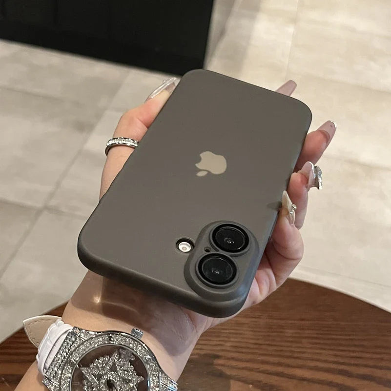 Ultra-Thin Slim Matte Frosted iPhone Case with Camera Protector — Fits iPhone 17/16/16 Plus/15/14/13/12/11 & Pro Max